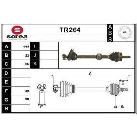 Comprar Árbol de transmisión de SERA TR264 a bajo precio de 136,44 €