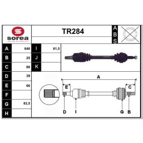 Comprar Árbol de transmisión de SERA TR284 a bajo precio de 171,42 €