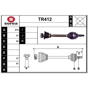 Comprar Árbol de transmisión de SERA TR412 a bajo precio de 215,78 €