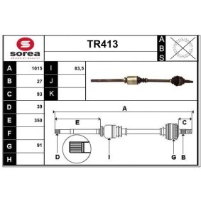 Comprar Árbol de transmisión de SERA TR413 a bajo precio de 221,24 €