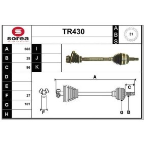 Comprar Árbol de transmisión de SERA TR430 a bajo precio de 204,96 €