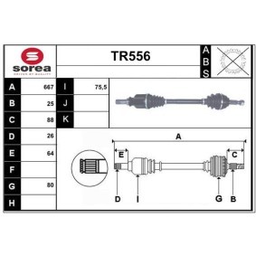 Comprar Árbol de transmisión de SERA TR556 a bajo precio de 163,23 €