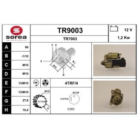 Köp Startmotor av SNRA TR9003 till det låga priset 941,57 kr