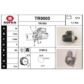 Köp Startmotor av SNRA TR9005 till det låga priset 1318,16 kr