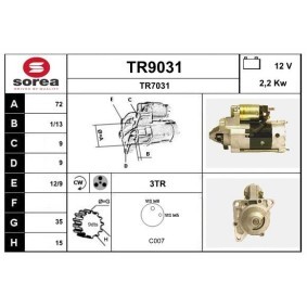 Köp Startmotor av SNRA TR9031 till det låga priset 2024,56 kr