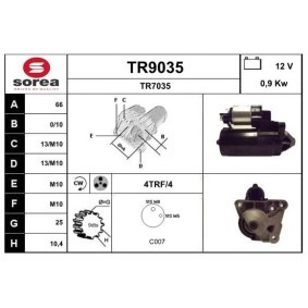 Köp Startmotor av SNRA TR9035 till det låga priset 1228,36 kr