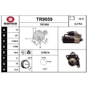 Köp Startmotor av SNRA TR9059 till det låga priset 1436,25 kr