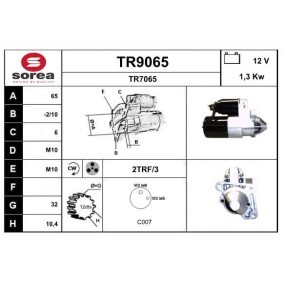 Köp Startmotor av SNRA TR9065 till det låga priset 1376,63 kr
