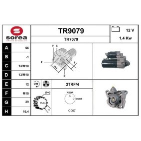 Köp Startmotor av SNRA TR9079 till det låga priset 1730,73 kr