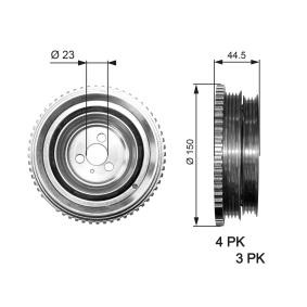 Achetez des Poulie damper (vilebrequin) GATES TVD1049 à prix pour 57,57 €