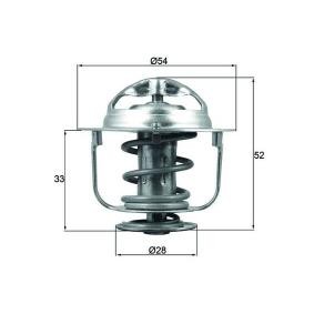 Kühlwasserthermostat von MAHLE ORIGINAL TX 176 82D