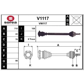 Comprar Árbol de transmisión de SNRA V1117 a bajo precio de 200,76 €