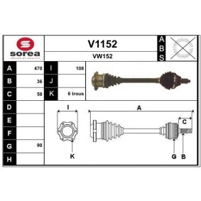 Comprar Árbol de transmisión de SNRA V1152 a bajo precio de 184,59 €