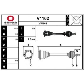 Comprar Árbol de transmisión de SNRA V1162 a bajo precio de 202,34 €