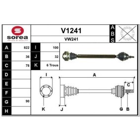Comprar Árbol de transmisión de SNRA V1241 a bajo precio de 160,00 €
