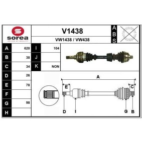 Comprar Árbol de transmisión de SNRA V1438 a bajo precio de 173,16 €