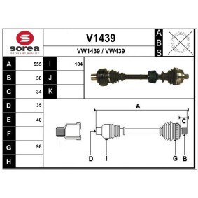Comprar Árbol de transmisión de SNRA V1439 a bajo precio de 171,54 €