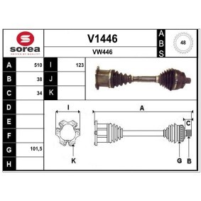 Comprar Árbol de transmisión de SNRA V1446 a bajo precio de 189,43 €