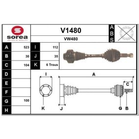 Comprar Árbol de transmisión de SNRA V1480 a bajo precio de 227,82 €