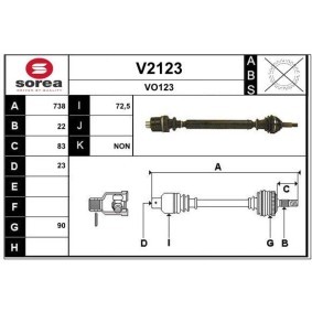 Acquista Semiasse da SNRA V2123 a buon mercato per soli 155,12 €