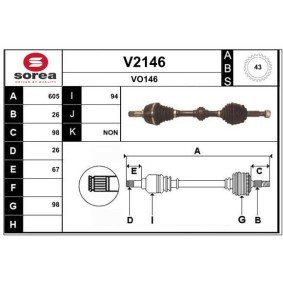 Acquista Semiasse da SNRA V2146 a buon mercato per soli 217,71 €