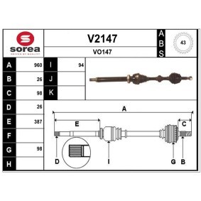 Acquista Semiasse da SNRA V2147 a buon mercato per soli 207,05 €