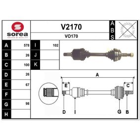 Acquista Semiasse da SNRA V2170 a buon mercato per soli 183,66 €