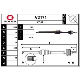 Acquista Semiasse da SNRA V2171 a buon mercato per soli 242,00 €