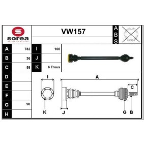 Comprar Árbol de transmisión de SERA VW157 a bajo precio de 230,65 €