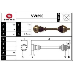 Comprar Árbol de transmisión de SERA VW290 a bajo precio de 192,78 €