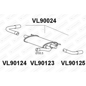 Kjøp Bakre eksospotte av VENEPORTE VW80173 til den lave prisen 1080,70 NOK