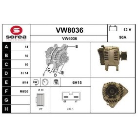 Køb Generator af SNRA VW8036 til den lave pris 1631,48 DKK