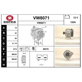 Køb Generator af SNRA VW8071 til den lave pris 1667,75 DKK