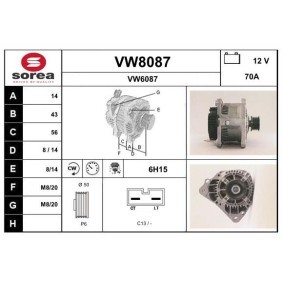 Kjøp Dynamo av SNRA VW8087 til den lave prisen 1401,15 NOK