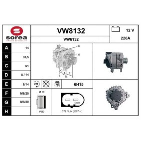 Lichtmaschine VW8132 für PORSCHE
