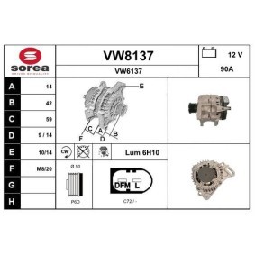 Køb Generator af SNRA VW8137 til den lave pris 1728,07 DKK