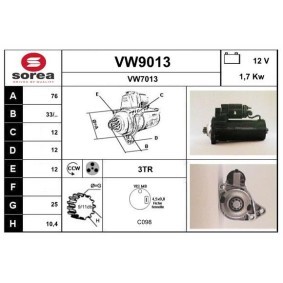 Köp Startmotor av SNRA VW9013 till det låga priset 1750,90 kr