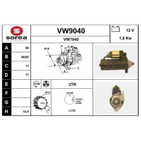 Köp Startmotor av SNRA VW9040 till det låga priset 1810,49 kr