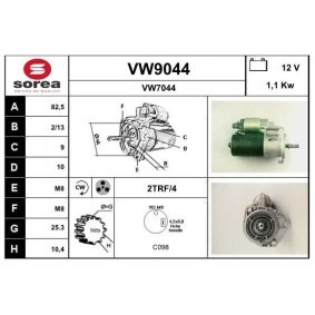 Köp Startmotor av SNRA VW9044 till det låga priset 1553,81 kr