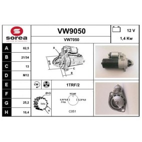Köp Startmotor av SNRA VW9050 till det låga priset 1553,81 kr