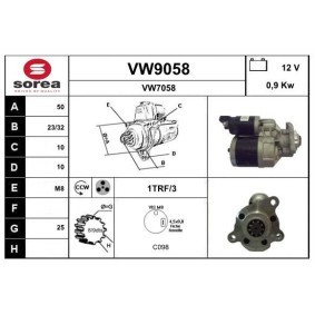 Köp Startmotor av SNRA VW9058 till det låga priset 2520,97 kr