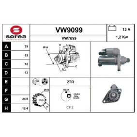 Köp Startmotor av SNRA VW9099 till det låga priset 2197,86 kr