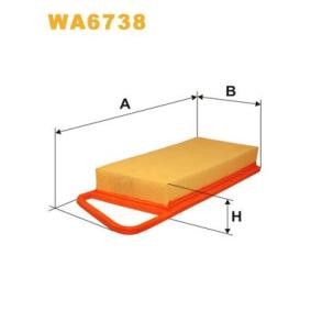 Kjøp Luftfilter av WIX FILTERS WA6738 til den lave prisen 192,08 NOK