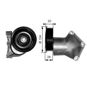 Compre Rolo tensor, correia trapezoidal estriada de GATES online para Puma Hatchback a preços moderados
