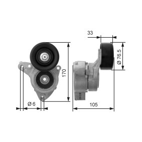 Comprar Polea tensora, correa poli V de GATES T38421 a bajo precio de 89,64 €
