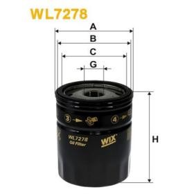 Achetez des Filtre à huile WIX FILTERS WL7278 à prix pour 24,32 €