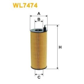 Compre Filtro de óleo da WIX FILTERS WL7474 a um preço baixo por 15,40 €