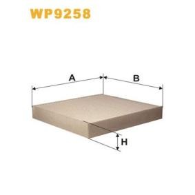 Achetez des Filtre d'habitacle WIX FILTERS WP9258 à prix pour 42,22 €