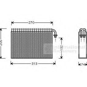 Verdampfer, Klimaanlage 0100V021