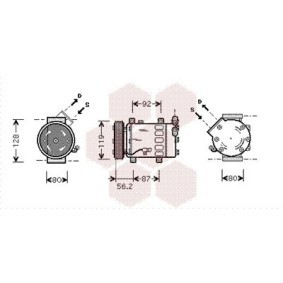 Klimakompressor 0900K032 für 206 Schrägheck (2A/C) für 211,47 CHF
